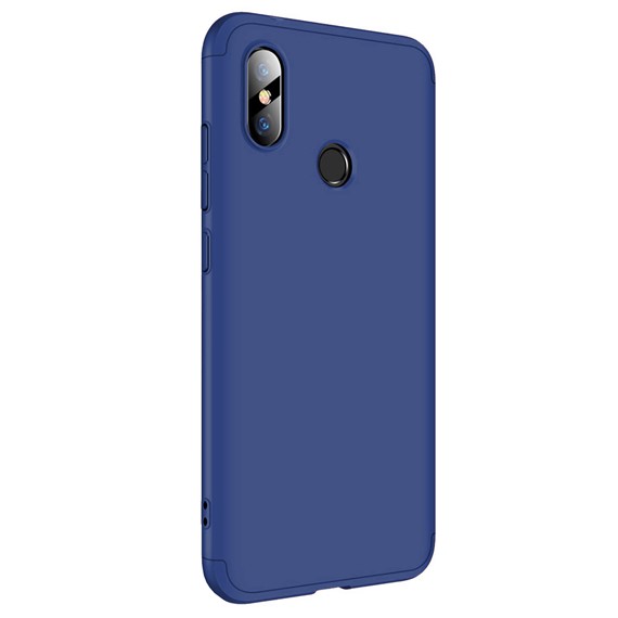 Microsonic Xiaomi Redmi Note 6 Pro Kılıf Double Dip 360 Protective Lacivert 2