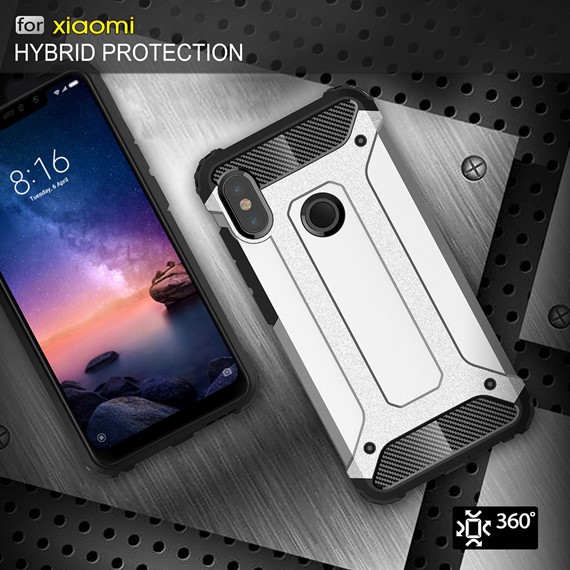 Microsonic Xiaomi Redmi Note 6 Pro Kılıf Rugged Armor Mavi 5