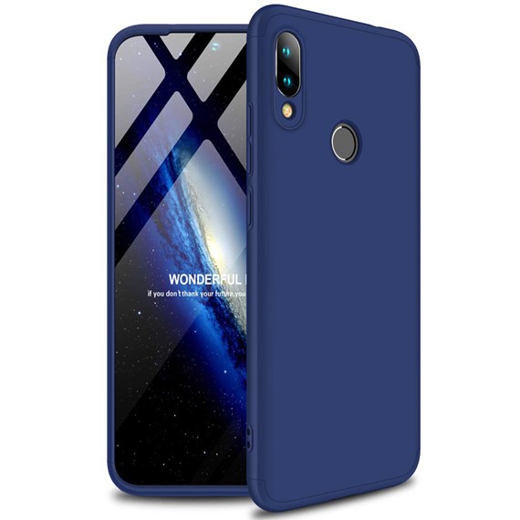 Microsonic Xiaomi Redmi Note 7 Kılıf Double Dip 360 Protective Lacivert 1