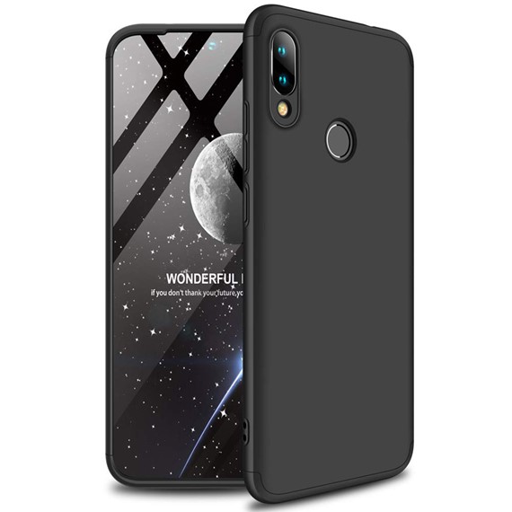 Microsonic Xiaomi Redmi Note 7 Kılıf Double Dip 360 Protective Siyah 1