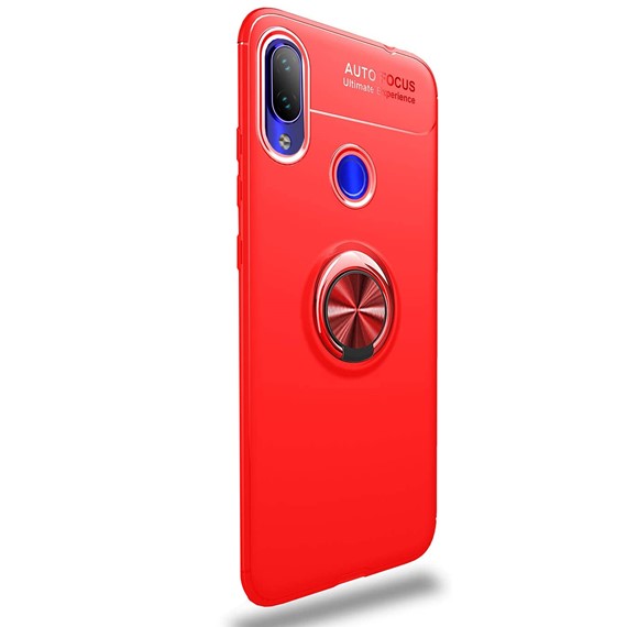 Microsonic Xiaomi Redmi Note 7 Pro Kılıf Kickstand Ring Holder Kırmızı 2