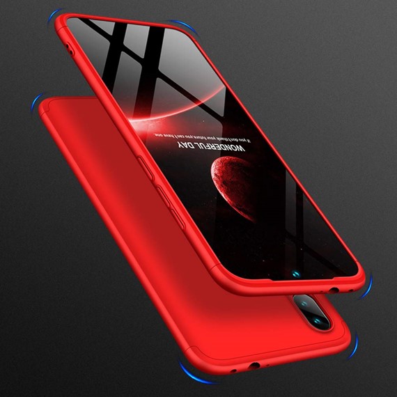 Microsonic Xiaomi Redmi Note 7 Pro Kılıf Double Dip 360 Protective Kırmızı 4