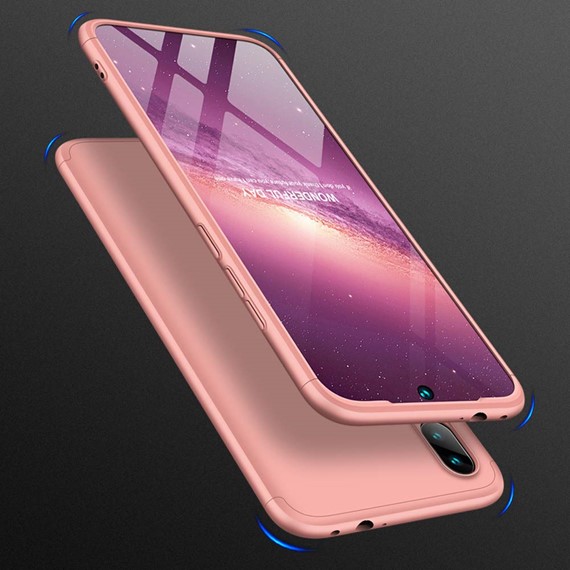 Microsonic Xiaomi Redmi Note 7 Pro Kılıf Double Dip 360 Protective Rose Gold 4