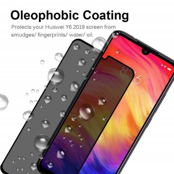 Microsonic Xiaomi Redmi Note 7 Pro Privacy 5D Gizlilik Filtreli Cam Ekran Koruyucu Siyah 5