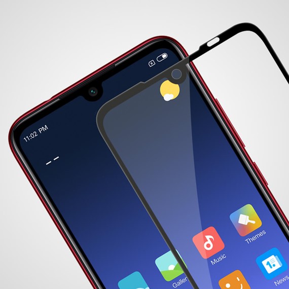 Microsonic Xiaomi Redmi Note 7 Tam Kaplayan Temperli Cam Ekran koruyucu Siyah 3