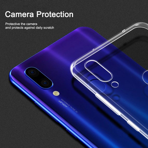 Microsonic Xiaomi Redmi Note 7 Kılıf Transparent Soft Beyaz 4