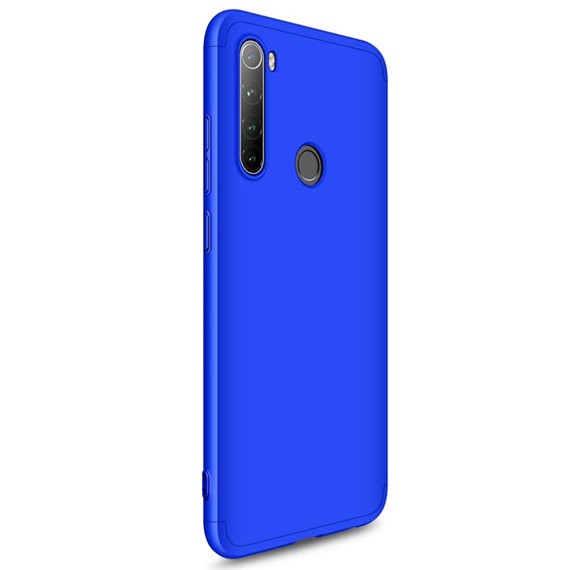 Microsonic Xiaomi Redmi Note 8 Kılıf Double Dip 360 Protective Mavi 2