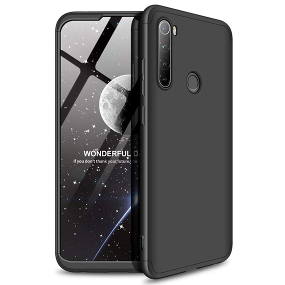 Microsonic Xiaomi Redmi Note 8 Kılıf Double Dip 360 Protective Siyah 1