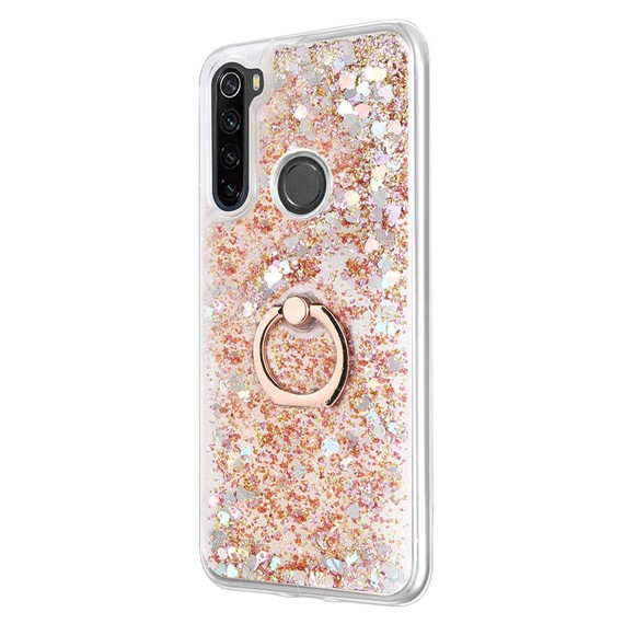 Microsonic Xiaomi Redmi Note 8 Kılıf Glitter Liquid Holder Gold 2