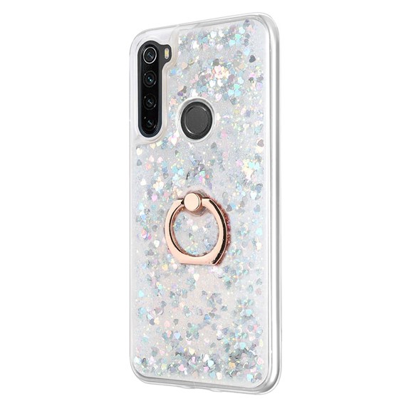 Microsonic Xiaomi Redmi Note 8 Kılıf Glitter Liquid Holder Gümüş 2