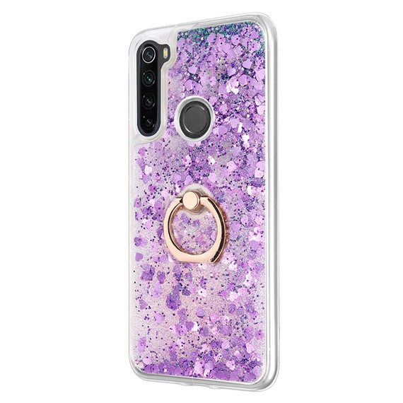 Microsonic Xiaomi Redmi Note 8 Kılıf Glitter Liquid Holder Mor 2