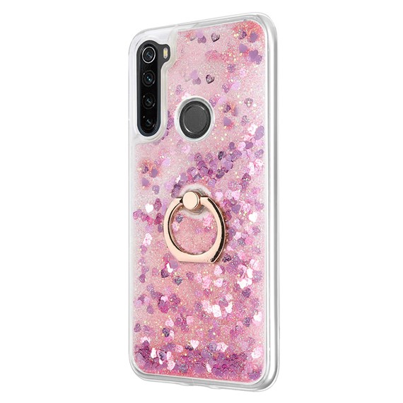 Microsonic Xiaomi Redmi Note 8 Kılıf Glitter Liquid Holder Pembe 2