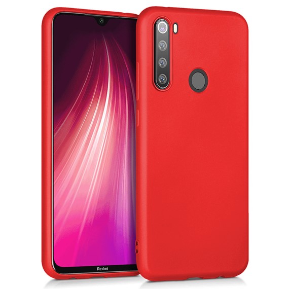 Microsonic Matte Silicone Xiaomi Redmi Note 8 Kılıf Kırmızı 1