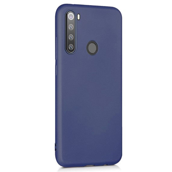 Microsonic Matte Silicone Xiaomi Redmi Note 8 Kılıf Lacivert 2