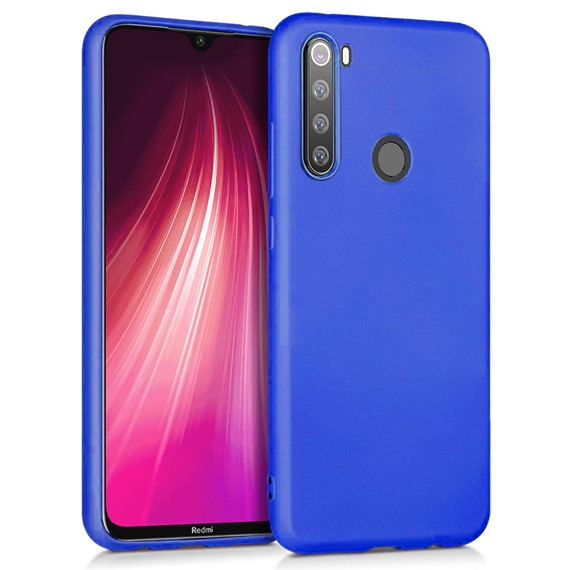 Microsonic Matte Silicone Xiaomi Redmi Note 8 Kılıf Mavi 1