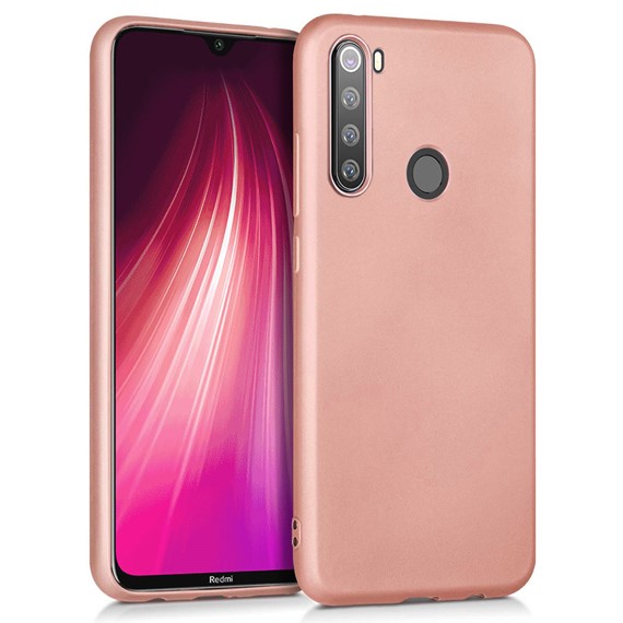 Microsonic Matte Silicone Xiaomi Redmi Note 8 Kılıf Rose Gold 1