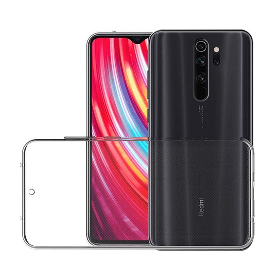 Microsonic Xiaomi Redmi Note 8 Pro Kılıf 6 tarafı tam full koruma 360 Clear Soft Şeffaf 4