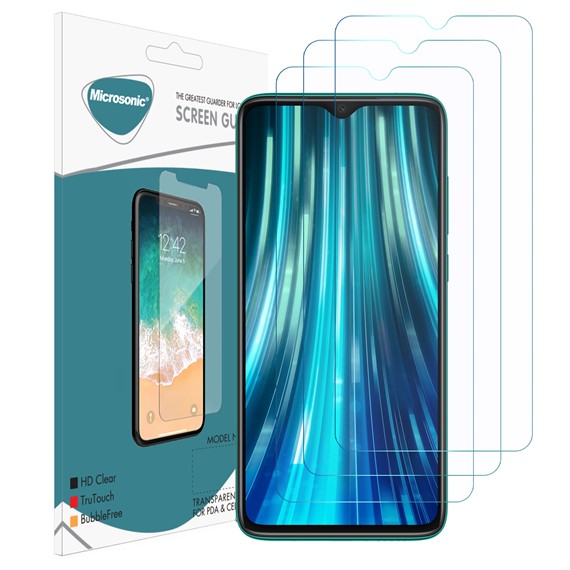 Microsonic Xiaomi Redmi Note 8 Pro Ekran Koruyucu Nano Cam 3 lü Paket 1