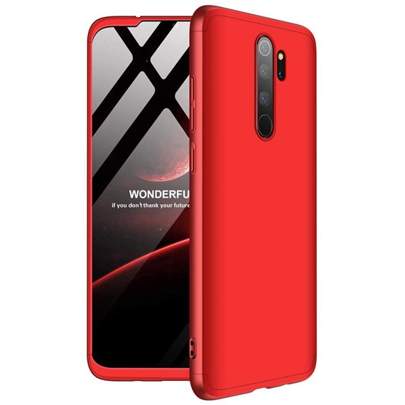 Microsonic Xiaomi Redmi Note 8 Pro Kılıf Double Dip 360 Protective Kırmızı 1