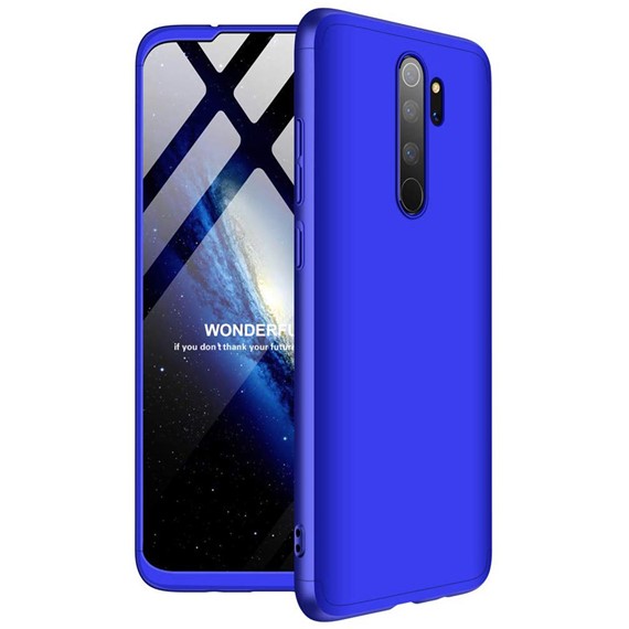 Microsonic Xiaomi Redmi Note 8 Pro Kılıf Double Dip 360 Protective Mavi 1