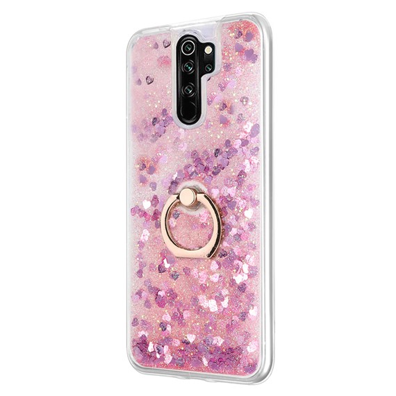 Microsonic Xiaomi Redmi Note 8 Pro Kılıf Glitter Liquid Holder Pembe 2