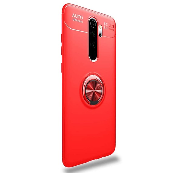 Microsonic Xiaomi Redmi Note 8 Pro Kılıf Kickstand Ring Holder Kırmızı 2