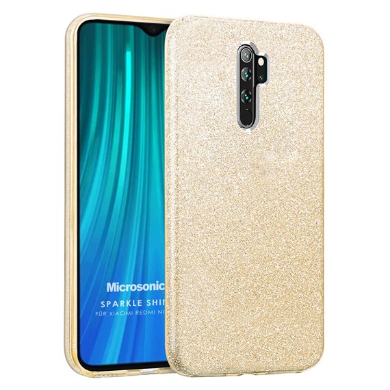 Microsonic Xiaomi Redmi Note 8 Pro Kılıf Sparkle Shiny Gold 1