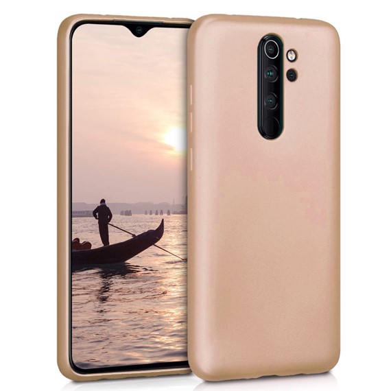 Microsonic Matte Silicone Xiaomi Redmi Note 8 Pro Kılıf Gold 1