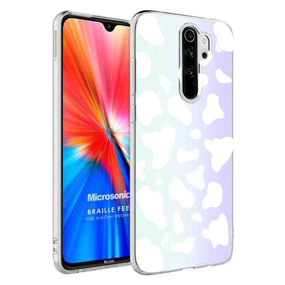 Microsonic Xiaomi Redmi Note 8 Pro Braille Feel Desenli Kılıf Cow 1