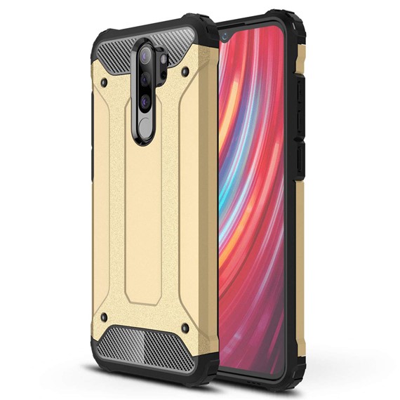 Microsonic Xiaomi Redmi Note 8 Pro Kılıf Rugged Armor Gold 1