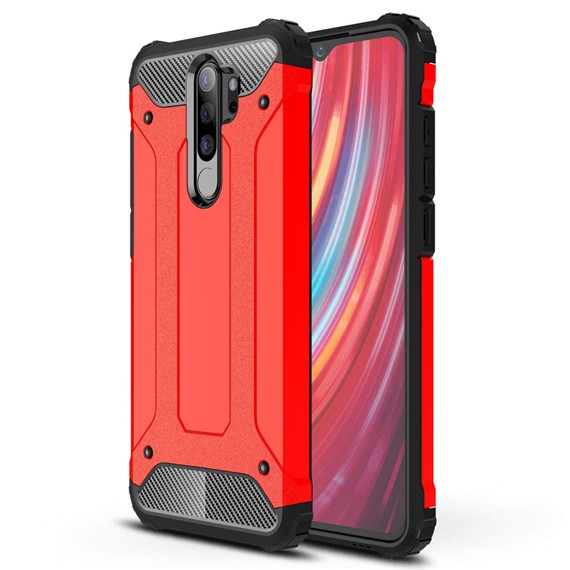 Microsonic Xiaomi Redmi Note 8 Pro Kılıf Rugged Armor Kırmızı 1