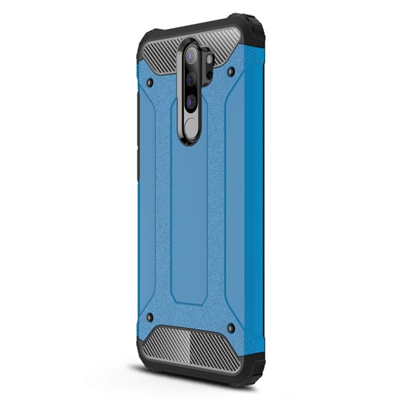 Microsonic Xiaomi Redmi Note 8 Pro Kılıf Rugged Armor Mavi 2