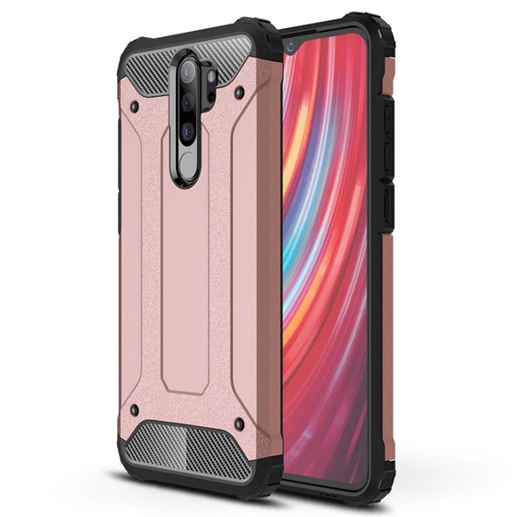 Microsonic Xiaomi Redmi Note 8 Pro Kılıf Rugged Armor Rose Gold 1