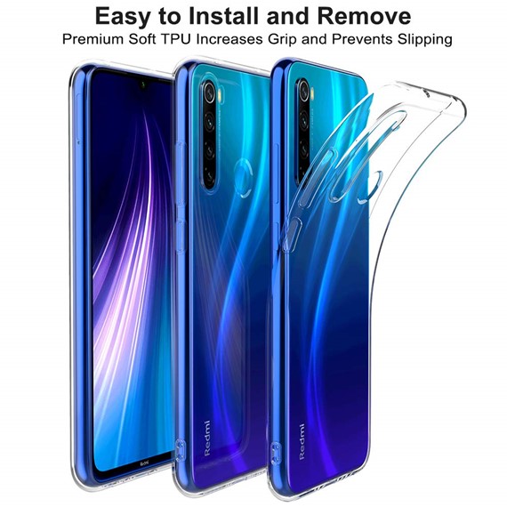 Microsonic Xiaomi Redmi Note 8 Kılıf Transparent Soft Beyaz 3