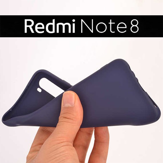 Microsonic Matte Silicone Xiaomi Redmi Note 8T Kılıf Mavi 3