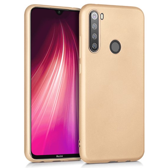 Microsonic Matte Silicone Xiaomi Redmi Note 8T Kılıf Gold 1