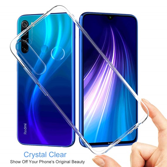 Microsonic Xiaomi Redmi Note 8T Kılıf Transparent Soft Beyaz 4