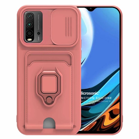 Microsonic Xiaomi Redmi 9T Kılıf Multifunction Silicone Pembe 1