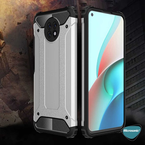 Microsonic Xiaomi Redmi Note 9 5G Kılıf Rugged Armor Gold 4