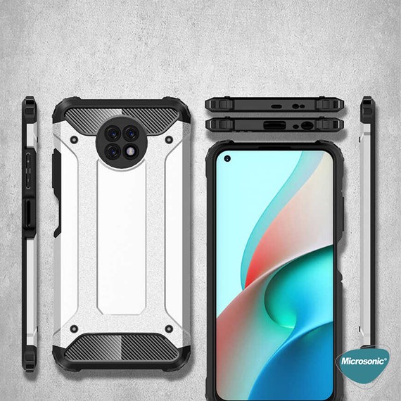 Microsonic Xiaomi Redmi Note 9 5G Kılıf Rugged Armor Gold 6