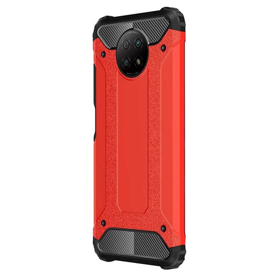 Microsonic Xiaomi Redmi Note 9 5G Kılıf Rugged Armor Kırmızı 2