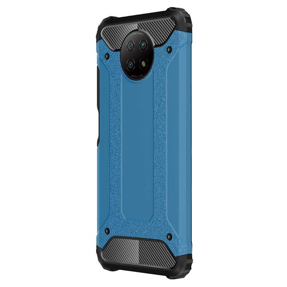 Microsonic Xiaomi Redmi Note 9 5G Kılıf Rugged Armor Mavi 2