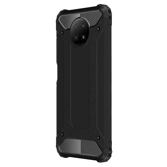 Microsonic Xiaomi Redmi Note 9 5G Kılıf Rugged Armor Siyah 2