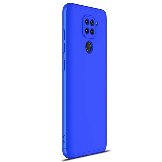 Microsonic Xiaomi Redmi Note 9 Kılıf Double Dip 360 Protective Mavi 2