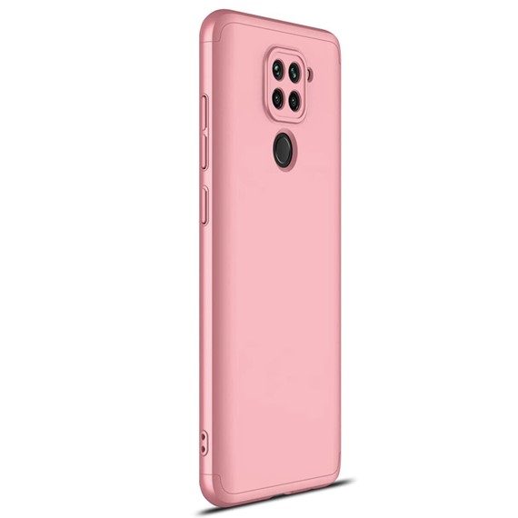 Microsonic Xiaomi Redmi Note 9 Kılıf Double Dip 360 Protective Rose Gold 2