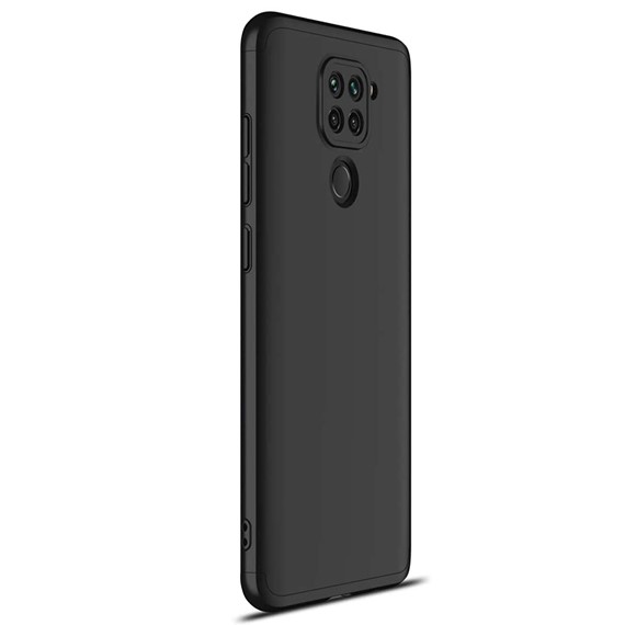 Microsonic Xiaomi Redmi Note 9 Kılıf Double Dip 360 Protective Siyah 2