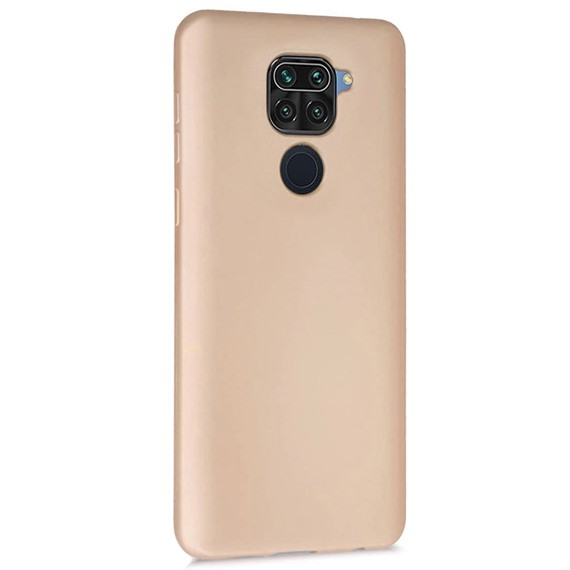 Microsonic Matte Silicone Xiaomi Redmi Note 9 Kılıf Gold 2