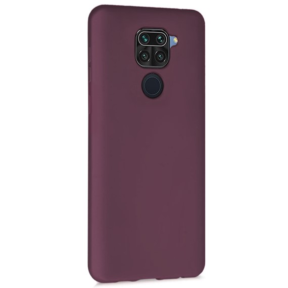 Microsonic Matte Silicone Xiaomi Redmi Note 9 Kılıf Mor 2