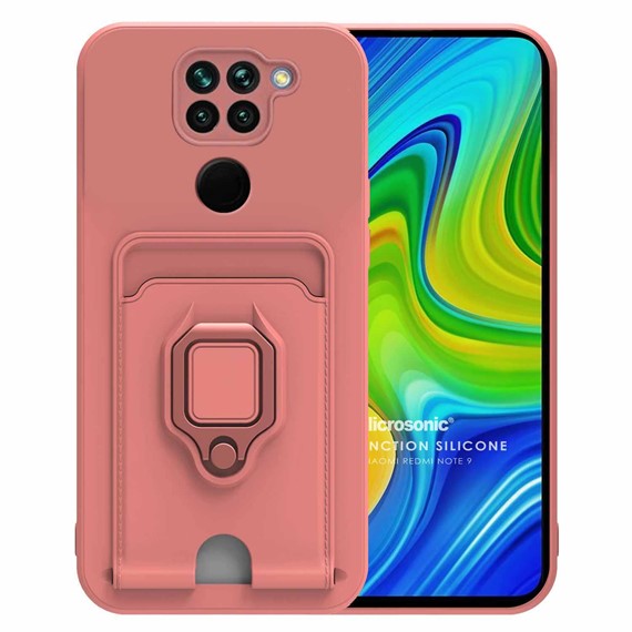 Microsonic Xiaomi Redmi Note 9 Kılıf Multifunction Silicone Pembe 1