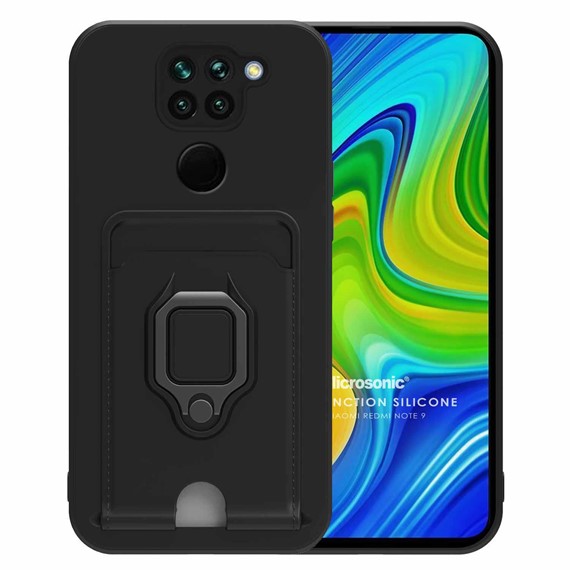 Microsonic Xiaomi Redmi Note 9 Kılıf Multifunction Silicone Siyah 1